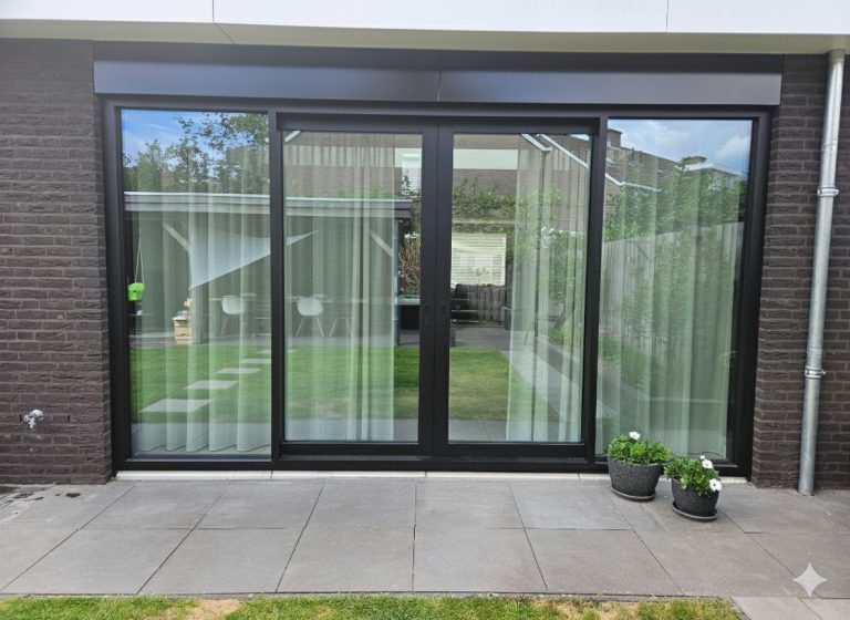 Aluminium schuifpui extra smal 4-delig